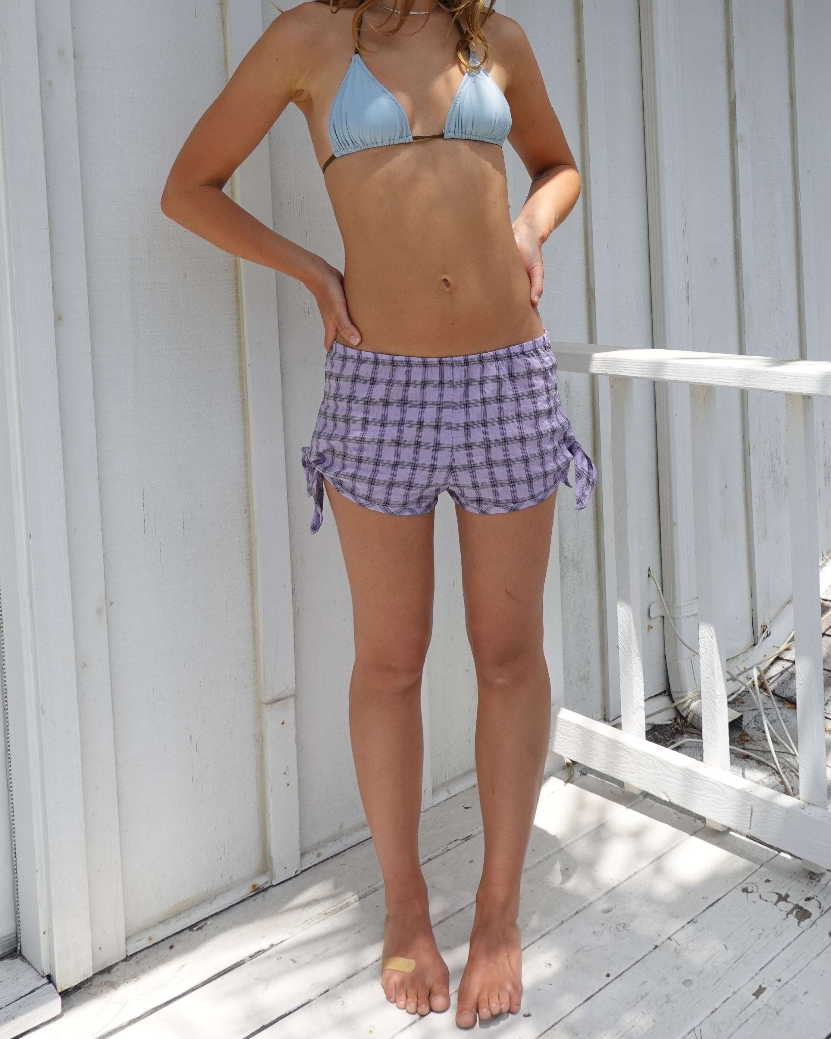 Tie-Side organic cotton shorts