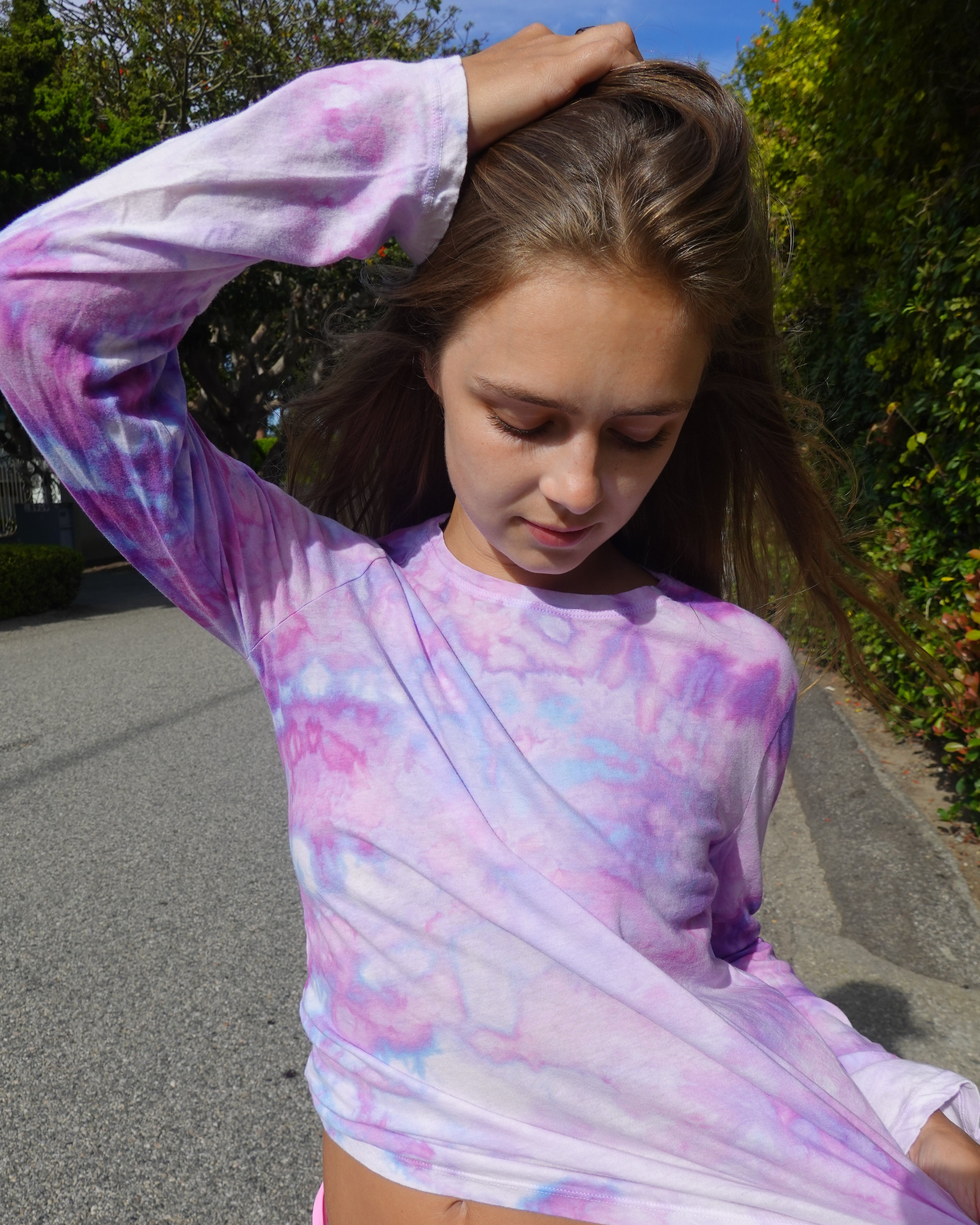 Hand-dyed Ultra Soft 100% Cotton Long Sleeve Tee